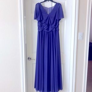 Formal floor-length purple prom dress